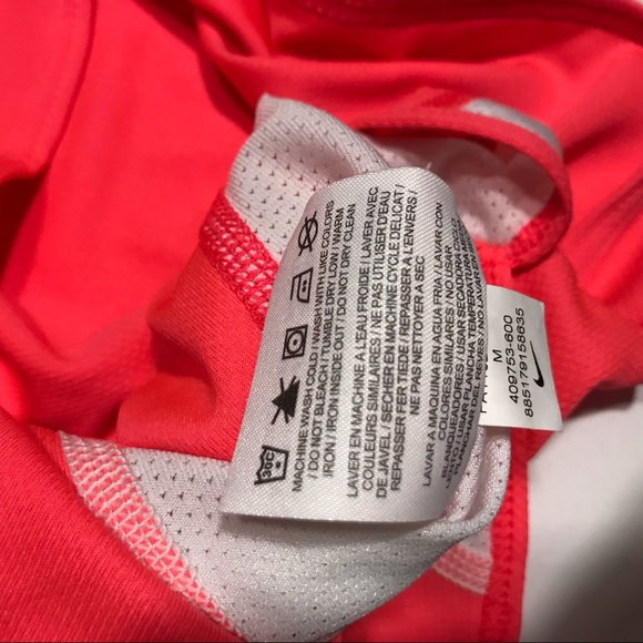 Nike Tank Top Neon Pink and White Size Medium - Picture 5 of 6